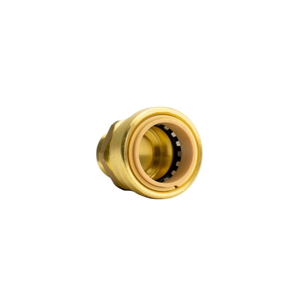Quickfitting 1in Push-to-Connect x 3/4in MNPT Brass Male Straight Reducing Adapter Fitting LF8322MR - main